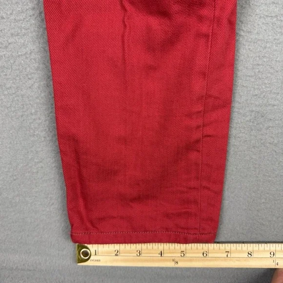 Diesel Krayver Jeans Mens W30 L32 Red Regular Slim Carrot Zip Stretch - Picture 11 of 13